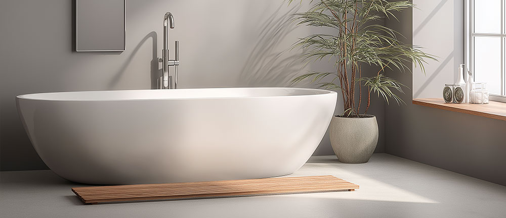 Vrijstaand ligbad Solid Surface