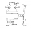 Huber Kyoto Douchekraan thermostatisch met handdoucheset 191KY01HCR