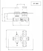 Huber Kyoto thermostatische inbouwkraan met 3 weg omsteller 85701HCR 