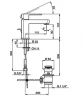 Huber Dado wastafelmengkraan met waste chroom DD.000510.21