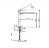 Huber Levity Wastafelmengkraan verhoogd model Chroom LY.001500.21