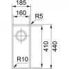 Franke Sirius 2 S2D 110.16 kunstof kleine witte spoelbak 16x41cm onderbouw 1156276282