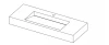Solid-S Wall wastafel rechthoek mat wit B120xD46xH10cm geen kraangat 1207917212