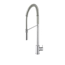 Waterevolution Flow semi-professionele keukenmengkraan chroom met kolom en veer T15701