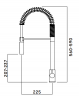 Waterevolution Flow semi-professionele keukenmengkraan mat wit met kolom en veer T157BR