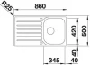 Blanco Lantos 45 S-IF rvs spoelbak met afdruip vlakinbouw met draaiknop omkeerbaar 519707