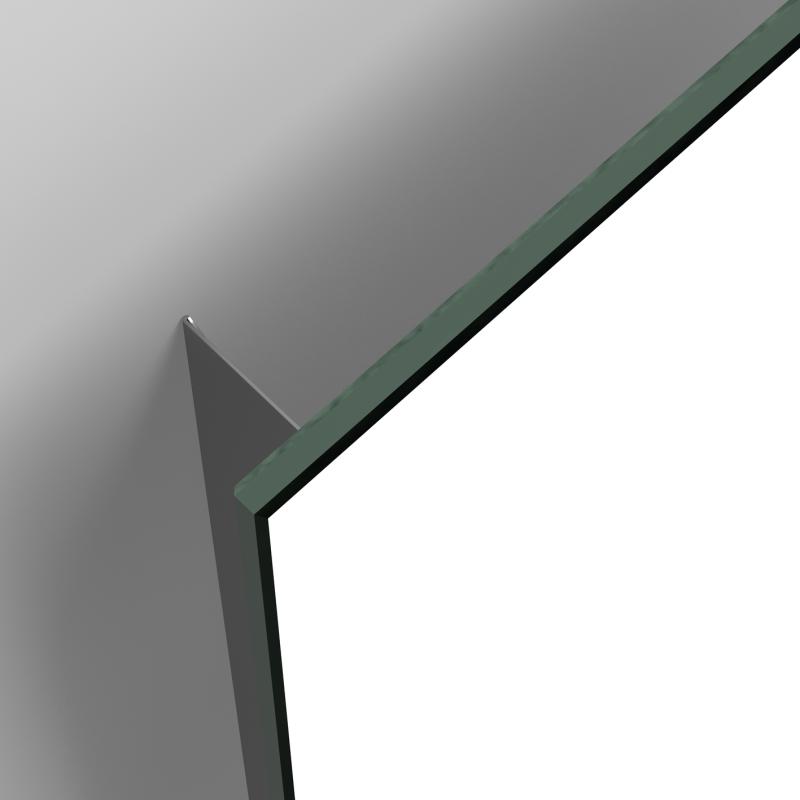 Clou Hold Me set à 2 rvs kantlijsten voor verdekte spiegelbevestiging max