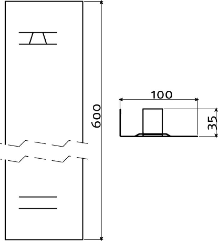 Clou Hold Me set à 2 rvs kantlijsten voor verdekte spiegelbevestiging max