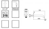 Zazzeri Z316 baduitloop 160 mm RVS 3300V403A00ASAS