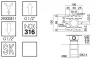 Zazzeri Z316 2-weg inbouw omstelknop voor douche RVS 1208857212