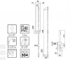 Zazzeri Z316 inbouw glijstang met handdouche 838mm RVS 1208857272