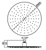 Zazzeri hoofddouche 300 mm chroom 2900SO14A00CRCR