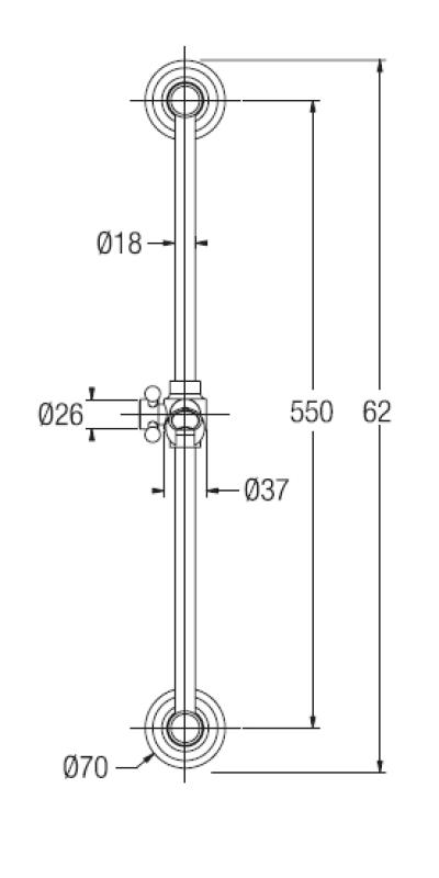 PB klassieke Glijstangset met handdouche en doucheslang brons 1208899102