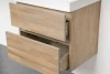 Stern Natural wood Rome meubelset greeploos massief eiken 60cm 1 krg 2 laden spiegelkast 10061.2661.70451 2