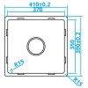 Caressi Basic Line RVS spoelbak 37x35 vlakbouw onderbouw opbouw CABL37R15 1208920569