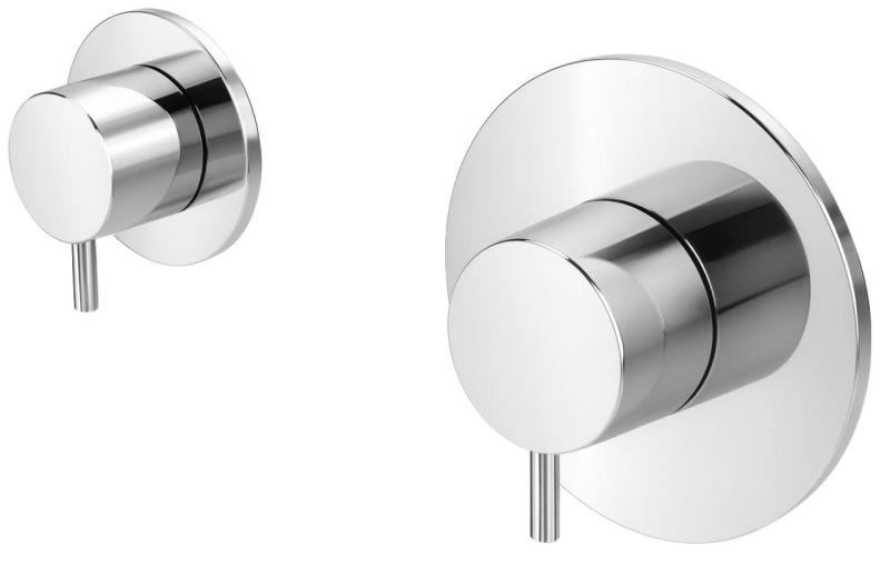 Waterevolution Flow inbouw douchethermostaat met 1 stopkraan chroom 1208920980