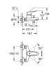 Grohe BauFlow opbouw badmengkraan chroom glans 23756000