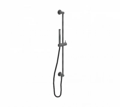 Waterevolution Flow glijstangset met handdouche 800mm Gun Metal T1661GME