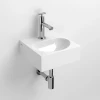Clou Flush fontein (flush 4) met kraangat met plug wit keramiek PhotoBasicComposition