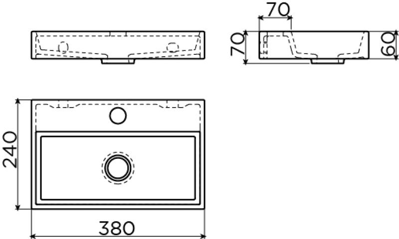 Clou Mini Wash Me fontein 38cm met kraangat wit keramiek