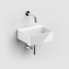 Clou New Flush 1 fontein met voorbewerkt kraangat wit keramiek compositie