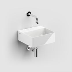 Clou New Flush 1 fontein met voorbewerkt kraangat wit keramiek