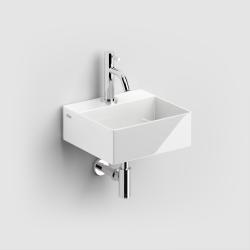 Clou New Flush 1 fontein incl. plug met kraangat wit keramiek