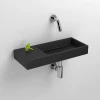 Clou Mini Wash Me fontein 45cm zonder kraangat links mat zwart compositie