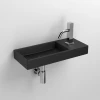 Clou Mini Wash Me fontein 45cm met kraangat rechts mat zwart compositie