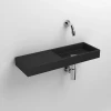 Clou Mini Wash Me fontein 56cm zonder kraangat links mat zwart compositie