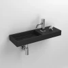 Clou Mini Wash Me fontein 56cm met kraangat rechts mat zwart compositie