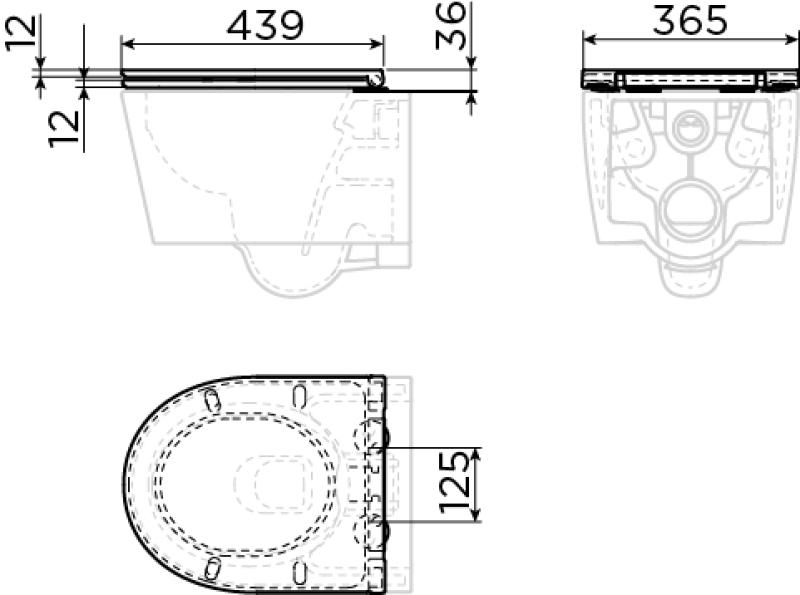 Clou InBe toiletzitting met deksel soft-closing wit	