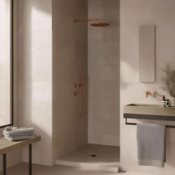 Waterevolution Flow inbouw douchethermostaat met 1 omstelkraan  koper