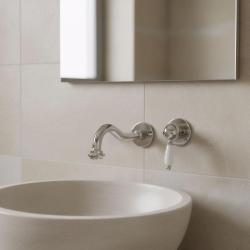 PB nostalgische inbouw wastafelmengkraan Vintage uitloop 21cm chroom