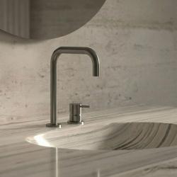 Waterevolution Flow 2-gats wastafelkraan Gun Metal T112HGME