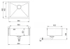 Ausmann Mosel RVS spoelbak antraciet kleur PVD Gun Metal 50x40 onderbouw vlakbouw en opbouw 1208952978