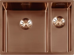 Luxe rvs 1,5 anderhalve spoelbak gootsteen PVD Koper Copper 3415cm 1208953418