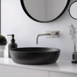 Waterevolution Flow inbouw wastafelkraan met afdekplaat volledig RVS met uitloop 15cm T1161BIE-15