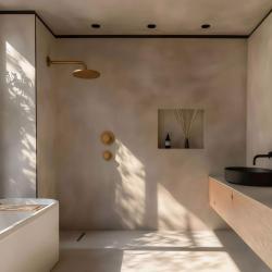 Waterevolution Flow inbouw douchethermostaat met 1 stopkraan geborsteld messing