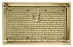 Franke Mythos Masterpiece BXM 210.68 Grote PVD Goud 685x410mm Vlakbouw en Onderbouw  Spoelbak 127.0674.533