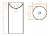 Solid-S Oval vrijstaande wastafel Solid Surface mat wit rond 43 x 91cm 1208957217