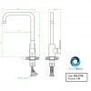 AquaTrimo Solid massief RVS keukenmengkraan met draaibare uitloop 21SL7370SS