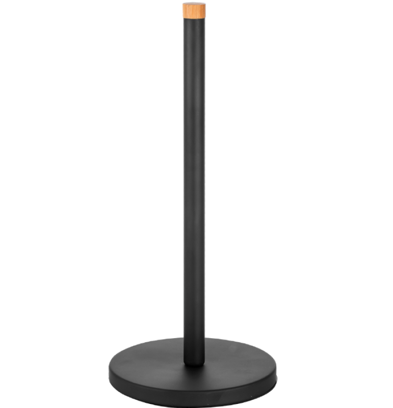 EPKA Bamboo staal papieren handdoekhouder zwart 34.3x15x15cm 1208958255