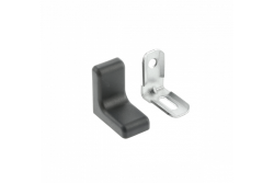 Furniture angle GTV FS02 100 pcs. steel with plastic cap, anthracite 1208962457