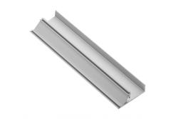 LED plinth aluminum profile, studded GLAX silver PLATE 19mm 2m 1208964119
