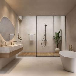 Waterevolution Flow douchecombinatie met regendouche mat zwart T141NPR