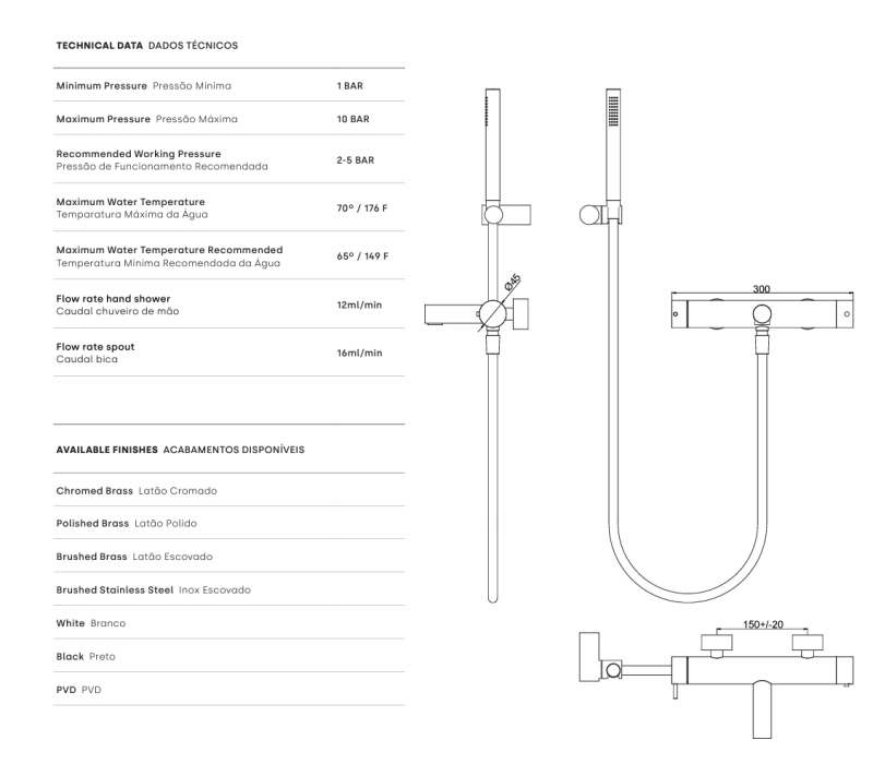 Waterevolution Flow thermostatische twee-weg douchemengkraan met handdouche Koper T130TNCPE
