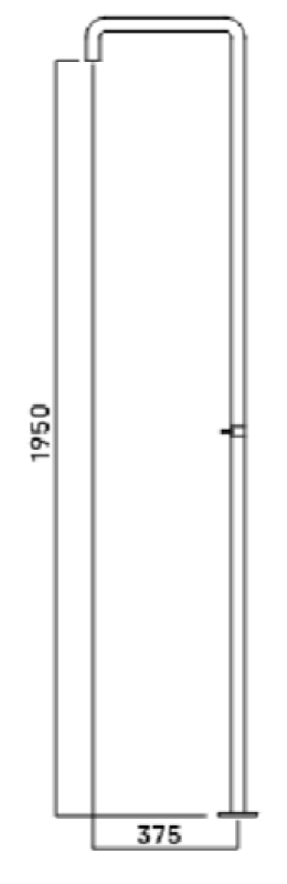Waterevolution Flow douchezuil met mengknop RVS T146IE