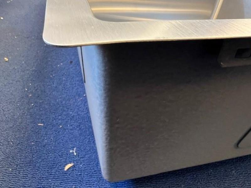 OUTLET Hoeken gebogen Ausmann Oder Blue rvs spoelbak 78x50cm vlakbouw en opbouw met afdruipgedeelte 1208971208