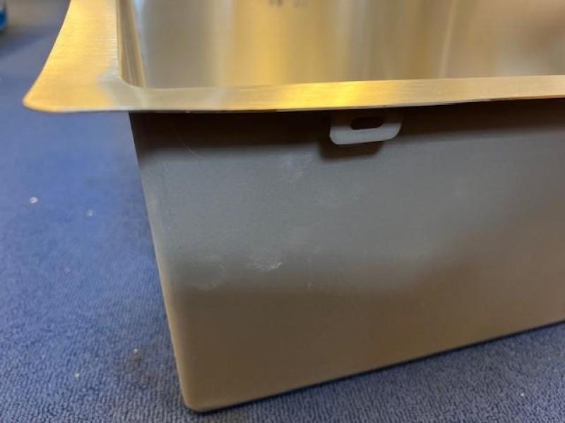 OUTLET BESCHADIGD Ausmann Oder Blue grote rvs spoelbak 79x50cm vlakbouw en opbouw met kraangatbank 1208971784